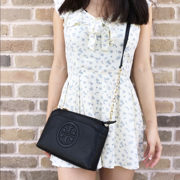 Tory Burch Bombe chain Crossbody Black Large - Picture 5 of 8